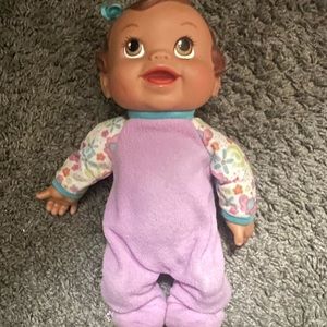 Baby doll needs battery’s and walks and laughs
